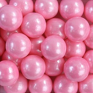 Confeito Sugar Beads Perolizado Rosa - 14mm - 1 unidade - Cromus Linha Profissional Allonsy - Rizzo