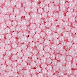 Confeito Sugar Beads Perolizado Rosa - 4mm - 1 unidade - Cromus - Rizzo
