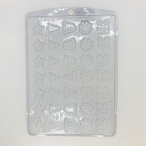 Forma de Acetato Natal Sino e Pinheiro - 1 unidade - Crystal Forming - Rizzo Embalagens