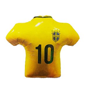 Balão Metalizado Decorativo - Camiseta do Brasil - 63 cm - 1 unidade - Mister Balão - Rizzo