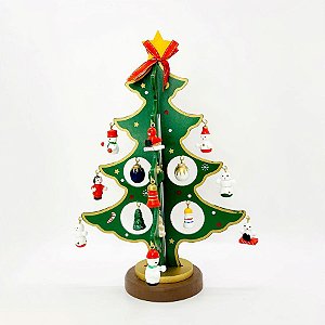 Enfeite de Madeira Árvore de Natal - 20cm  - 1 unidade - Artlille - Rizzo Embalagens