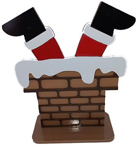 Display Decorativo de Natal - Papai Noel na Chaminé - 25 Centímetros - 1 unidade - Top Line - Rizzo
