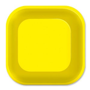Prato Descartável de Papel Live Colors - Amarelo Candy - 18,5 cm x  18,5 cm - 8 unidades - Rizzo
