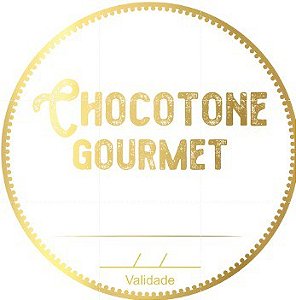 Adesivo "Chocotone Gourmet" - Ref.2048 - Hot Stamping - 50 unidades - Stickr - Rizzo