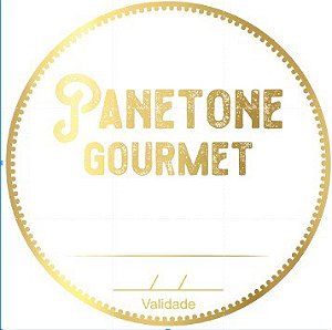 Adesivo "Panetone Gourmet" - Ref.2049 - Hot Stamping - 50 unidades - Stickr - Rizzo