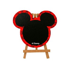 Mini Lousa - Silhueta Mickey Mouse - MDF - 1 unidade - Grintoy - Rizzo