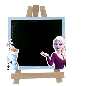 Lousa MDF Quadrada - Frozen II - 1 unidade - Grintoy - Rizzo