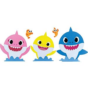 Kit Painel - Baby Shark e Familia - 3 unidades - Grintoy - Rizzo