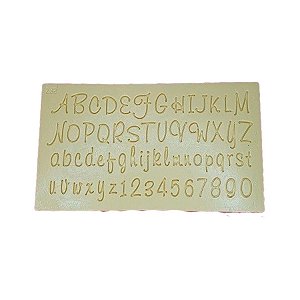 Molde de Silicone Cód. 1823 - Letras Finas do Alfabeto - 1 unidade - Mazulli - Rizzo