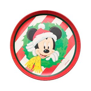 Prato de Bambo Mickey Mouse - Cromus Natal - 1 unidade - Rizzo