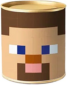 Lata Steve para Lembrancinhas - Minecraft - 7,5 cm x 9 cm - 1 unidade - Cromus - Rizzo