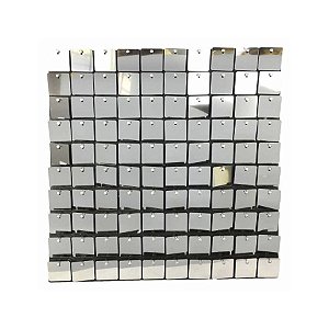 Painel Metalizado Shimmer Wall Prata - 30x30cm - 1 unidade - ArtLille - Rizzo