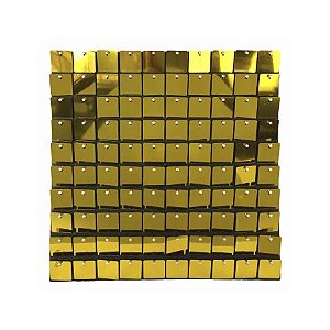 Painel Metalizado Shimmer Wall Dourado - 30x30cm - 1 unidade - ArtLille - Rizzo Embalagens