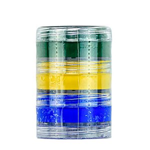 Blush Cremoso -  Azul Verde e Amarelo - 3 unidades - Color Make - Rizzo