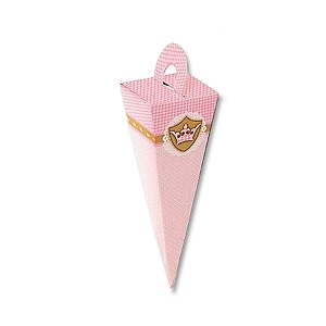 Mini Cone Rosa - Reino Menina - Cromus Festa - 8 unidades - Rizzo