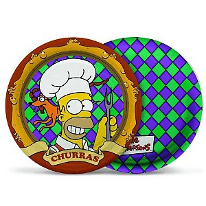 Prato de Papel - Festa The Simpsons - 8 unidades - Cromus - Rizzo