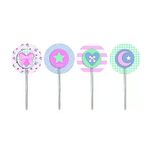 Pick Decorativo Para Cupcake - Festa Dos Sonhos - 12 unidades - Cromus - Rizzo