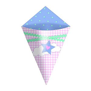 Mini Cone Decorativo - Festa Dos Sonhos - 24 unidades - Cromus - Rizzo