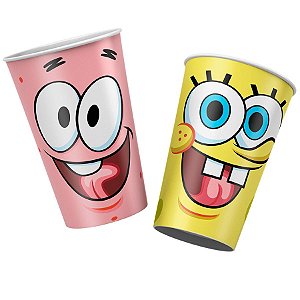 Copo Papel 180 Ml - Bob Esponja - 12 unidades - Regina - Rizzo