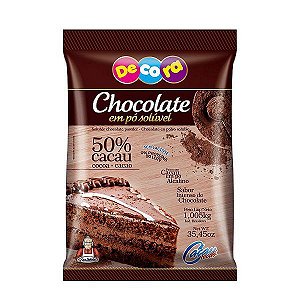 Chocolate em Pó Solúvel 50% Cacau - Cacau Foods - 1kg - Rizzo Confeitaria