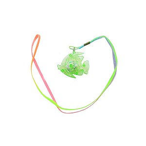 Colar Pisca com LED Colorido - Peixe Verde - 1 unidade - Rizzo