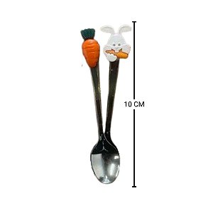 Colherzinha Decorada Páscoa Mod. 4 - 10cm - Nelyzoca Rizzo Confeitaria