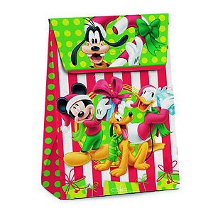Caixa Trapézio Natal Turma Do Mickey - 10 unidades - Cromus - Rizzo