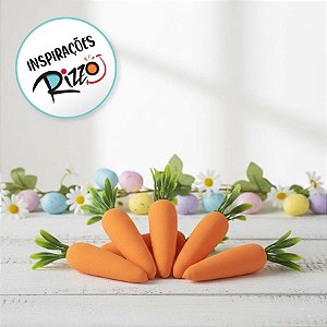 Mini Cenouras Decorativas Lisa - 6 unidades - Rizzo