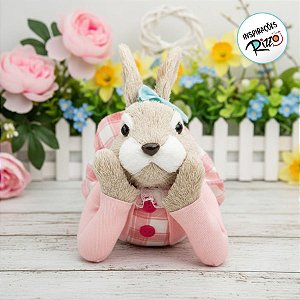 Coelho Decorativo Deitado Com Vestido Rosa - 1 unidade - Cromus Páscoa - Rizzo