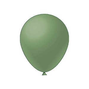Balão de Festa Látex Liso - Verde Eucalipto - Festball - Rizzo