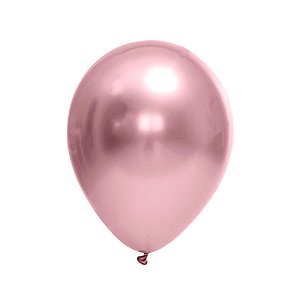 Balão de Festa Látex Chrome - Rosa - FestBall - Rizzo