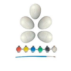 Enfeite Decorativo - 5 Ovos para Colorir - 5 unidades - Artlille - Rizzo