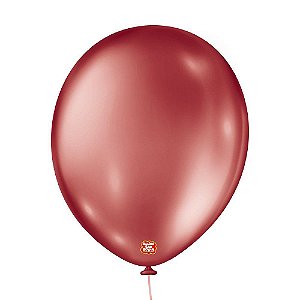 Balão de Festa Metallic - Vermelho - Balões São Roque - Rizzo Balões