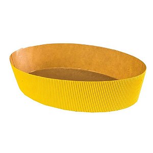 Forma Colomba Oval Forneável 500g - Amarelo - 5 unidades - Ecopack - Rizzo