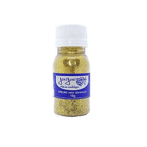 Pó para Decoração - Glitter Dourado - Jeni Joni - 10g - Rizzo Confeitaria