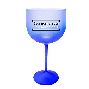 Taça de Gin para Personalizar c/ Nome - Azul - 1 unidade - Rizzo
