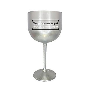 Taça de Gin para Personalizar c/ Nome - Prata - 1 unidade - Rizzo