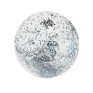 Balão Bubble Transparente com Confete Hexagonal Holográfico Prata - 11" 26cm - 1 unidade - PartiuFesta - Rizzo