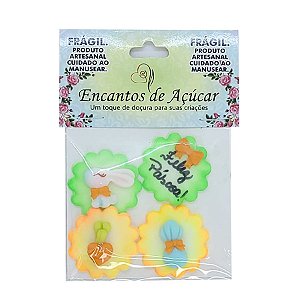 Confeitos de Açúcar Mini Páscoa - 4 unidades - Encanto de Açúcar - Rizzo