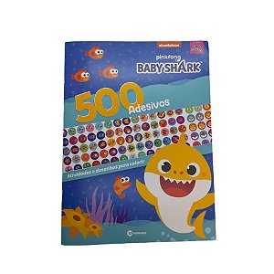 Livro 500 Adesivos Baby Shark - 1 unidade - Culturama - Rizzo