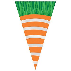 Cone Festa Cenoura - 17,5x29,5cm - 50 unidades - Cromus - Rizzo