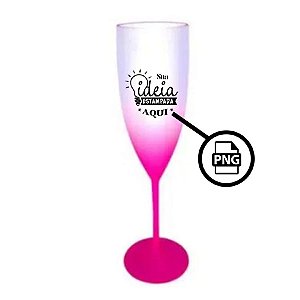 Taça de Champanhe Personalizável - Pink - 1 unidade - Rizzo