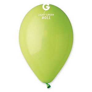 Balão de Festa Látex Liso - Light Green (Verde Claro) #011 -  Gemar - Rizzo