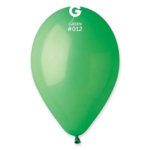Balão de Festa Látex Liso - Green (Verde) #012 -  Gemar - Rizzo