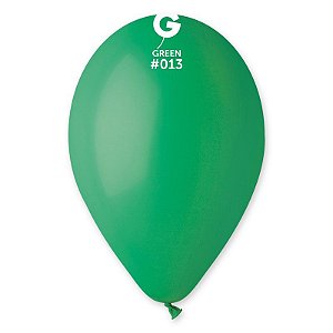 Balão de Festa Látex Liso - Green (Verde) #013 -  Gemar - Rizzo