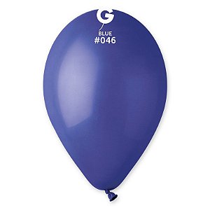 Balão de Festa Látex Liso - Blue (Azul) #046 -  Gemar - Rizzo