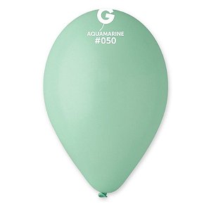 Balão de Festa Látex Liso - Aquamarine (Água-marinha) #050 -  Gemar - Rizzo