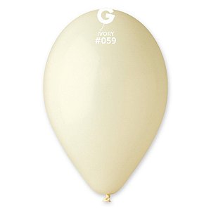 Balão de Festa Látex Liso - Ivory (Marfim) #059 -  Gemar - Rizzo