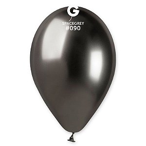 Balão de Festa Látex Shiny - Space Gray (Cinza Espacial) #090 -  Gemar - Rizzo
