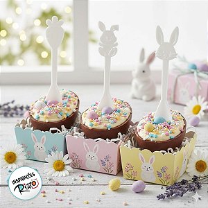 Colheres Decorativas de Páscoa - Cristal - 15,5cm - 12 unidades - Rizzo